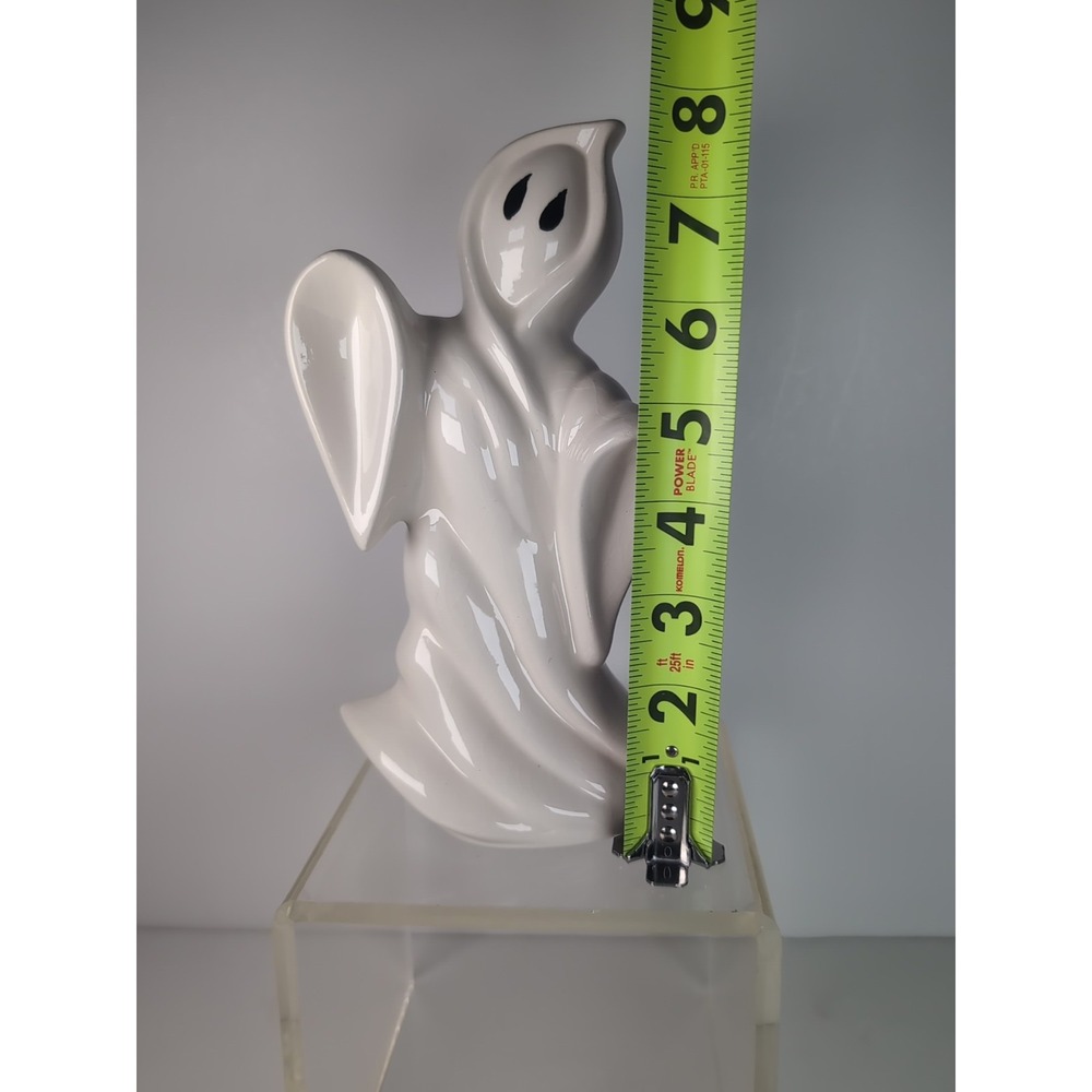 Ghost Figurine, Vintage! Retro Halloween Decorations White Ceramic Spooky Season - Picture 10 of 10